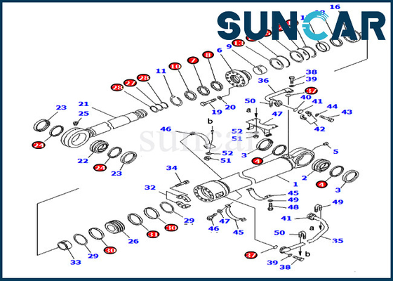 satın al 707-99-78680 7079978680 Ekskavatör PC750SE-7 PC800SE-7 Komatsu için Kova Silindir Conta Kiti online manufacture