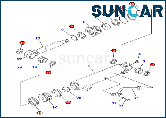 satın al Bom Conta Kitleri 707-98-34560 7079834560 Komatsu İç Parçaları İçin Ofset Silindir Servis Kiti PC75UU-2 PC75UU-3 online manufacture