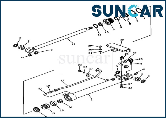 satın al Yedek Kit 20X-63-76300 20X6376300 Kova Silindir Conta Kiti Komatsu Modeli PC80-1 için Uyar online manufacture