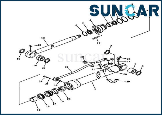 satın al Komatsu PC80-3 PC80LC-3 20X-63-02020 20X6302020 Ekskavatör Hidrolik Kol Silindir Conta Tamir Takımı online manufacture