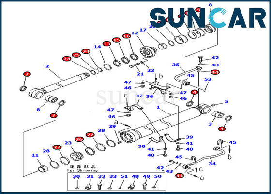 satın al 707-99-69540 7079969540 Kova Conta Kiti Hidrolik Silindir Komatsu PC800-8 PC850-8 PC800LC-8 için Uyar online manufacture