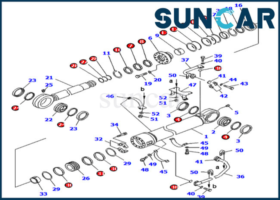 satın al PC800-8E0 PC800SE-8E0 Komatsu 707-99-78410 7079978410 Ekskavatör Silindir Servis Kiti Parçaları online manufacture