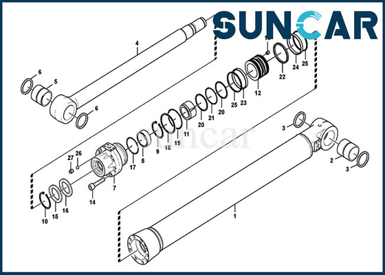 satın al VOE14612140 14612140 Kova Sızdırmazlık Kiti EC700B EC750D SUNCARVO.L.VO Hidrolik Silindir Tamir Contası Kiti online manufacture