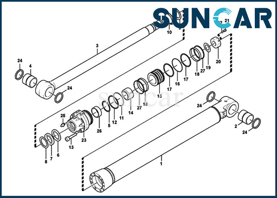satın al EC700B SUNCARVO.L.VO VOE14618213 VOE 14618213 Kepçe Kolu Silindir Conta Kiti Değiştirme Servis Kitleri online manufacture