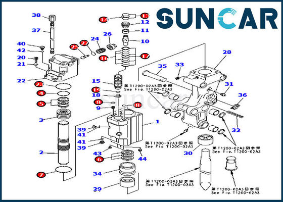 satın al BK301Z-SK1 Komatsu Ekskavatör PC30R-8 için Kol Hidrolik Kırıcı Conta Takımı online manufacture
