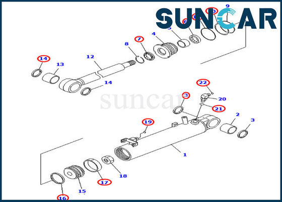 satın al 707-98-22910 Kaldırma Hidrolik Silindir Conta Kiti D31EX-21 D31PX-21 Komatsu'ya Uyuyor online manufacture