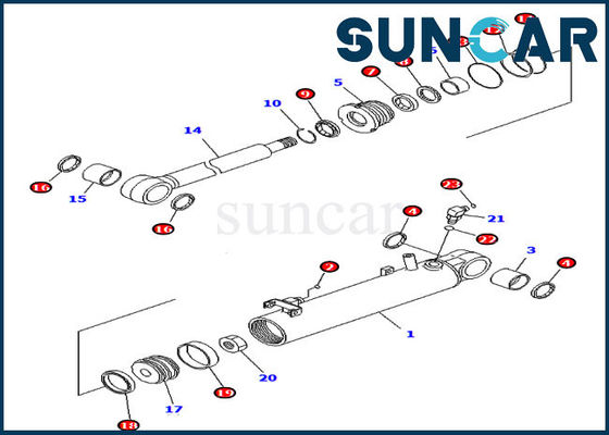 satın al 707-99-23910 7079923910 Komatsu Sızdırmazlık Kiti Hidrolik Kaldırma Silindiri Servis Kiti online manufacture