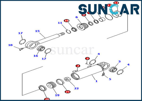 satın al 707-99-24670 Yatırma Silindiri Conta Kiti Komatsu Servis Kitleri D37EX-21A D31PX-21A Dozere Uyar online manufacture