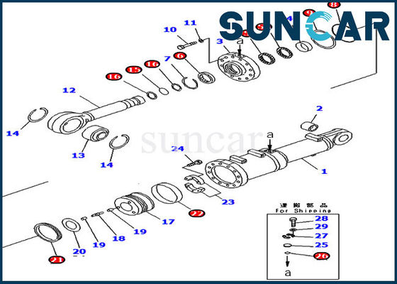 satın al Aralıklı Dozer 707-99-81020 Komatsu Yedek Silindir Conta Setleri Bıçak Yatırma Servis Kiti online manufacture