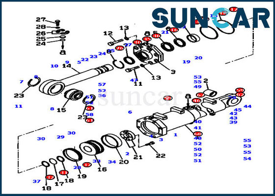 satın al 707-99-56690 Bıçak Kaldırma Silindir Conta Kiti D375A-5D Komatsu Hidrolik Servis Kitleri online manufacture