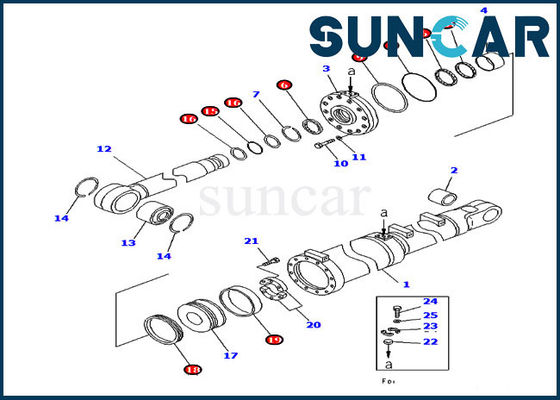 satın al Komatsu Sızdırmazlık kiti 7079984200 Bıçak Yatırma Silindiri Servis Kiti Buldozer Modellerine Uyar D475A-5 online manufacture