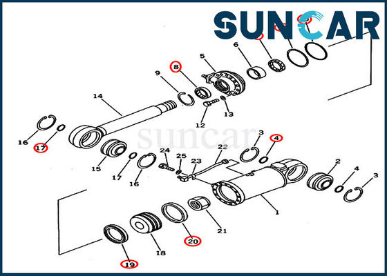 satın al 707-98-53410 Yatırma Contası Kiti Hidrolik Silindir Tamir takımları D53A-18 D53P-18 Komatsu'ya uyar online manufacture