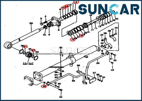satın al Buldozer Komatsu D50P-15 için Makine Sızdırmazlık 130-63-05070 Silindir Conta Tamir Takımları online manufacture