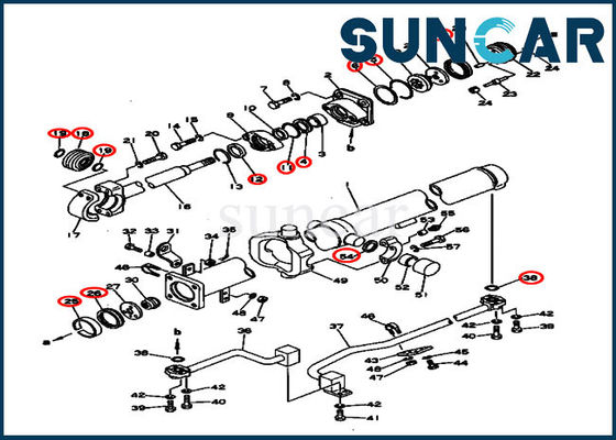satın al 130-63-05020 Hidrolik Silindir Conta Takımı Komatsu D53A-16 D53P-16 Buldozere Uyar online manufacture