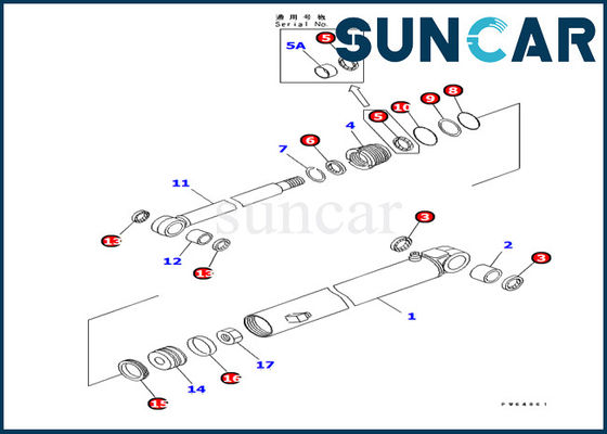 satın al Ekskavatör Sızdırmazlığı 707-98-10820 Kol Silindir Conta Kitleri PC10MR-1 Komatsu İç Parçaları online manufacture