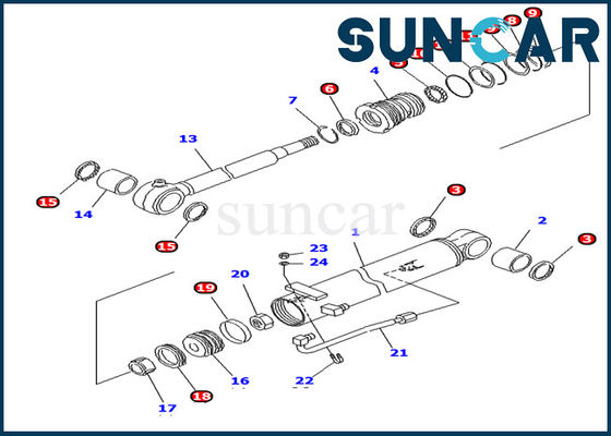 satın al Komatsu PC10UU-3 Ekskavatör için Hidrolik Conta Kiti 707-98-13880 Bom Silindir Servis Kiti online manufacture