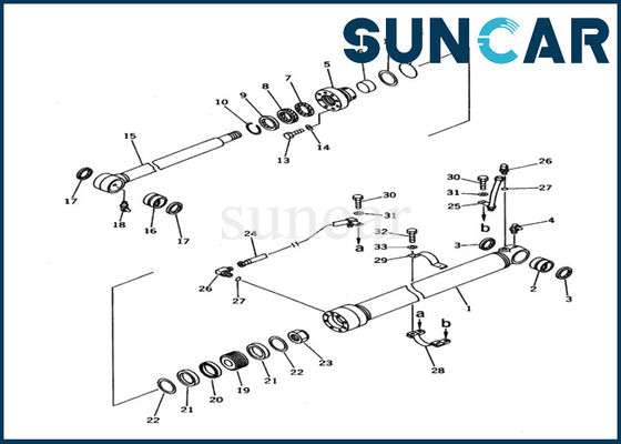 satın al 707-99-26620 Hidrolik Kova Silindir Servis Kiti PC60-6 Komatsu Silindir Değiştirme Kitleri online manufacture
