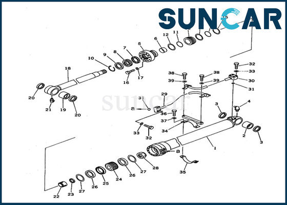 satın al 707-99-37610 Komatsu Bom Silindiri Tamir Takımı Ekskavatör Silindir Sızdırmazlık Kiti PC100N-6 İç Parçalara Uyar online manufacture