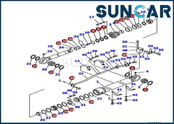 satın al PC1100-6 Beko iç tamir takımı Komatsu 707-99-89220 Kol Hidrolik Silindir Conta Takımı online manufacture