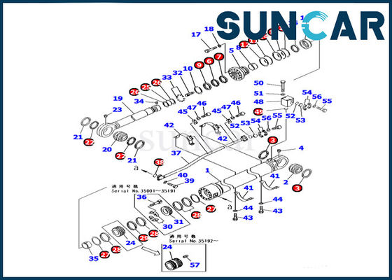 satın al 707-98-85310 Kol Silindir Hidrolik Conta Tamir Takımı PC1250-8 Komatsu Ekskavatör Makinalarına Uyar online manufacture