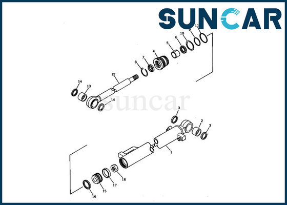 satın al 21S-63-02030 Conta Kiti PC03-1 Komatsu Ekskavatör Modelleri İçin Kova Silindir Servis Kiti İç Parçalar online manufacture