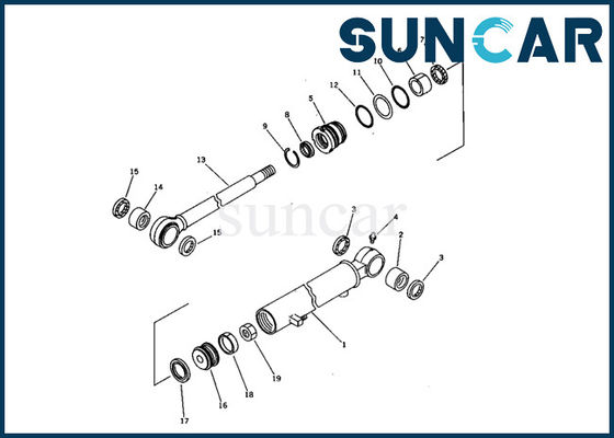 satın al 21S-63-02040 Komatsu Döner Silindir Conta Takımı Modellere Uyar PC03-1 Ekskavatör İç Tamir Takımı online manufacture