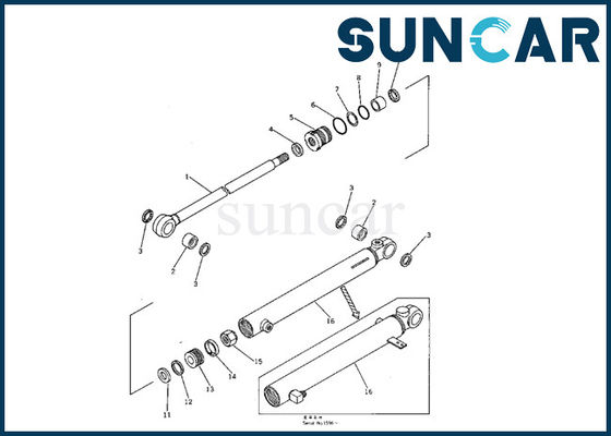 satın al 707-00-50320 Komatsu Kol Hidrolik Silindir Takma Conta Kiti PC05-1 Ekskavatör makinelerine uyar online manufacture