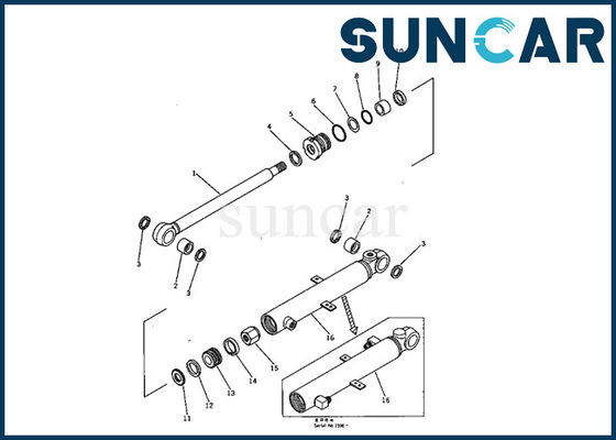 satın al 707-00-50330 Komatsu Kova Silindir Conta Kiti PC05-1 Mini Ekskavatör Silindir İç Servis Kiti online manufacture