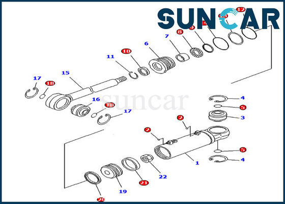 satın al D61EX-15 D61PX-15 Komatsu OEM Parçaları 707-99-43690 Dozer Hidrolik Tlit Silindir Conta Takımı online manufacture