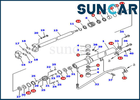 satın al 707-99-25880 Kaldırma Silindir Conta Tamir Takımı Dozer Düzeltme D65EX-15 D65PX-15 Modelleri online manufacture
