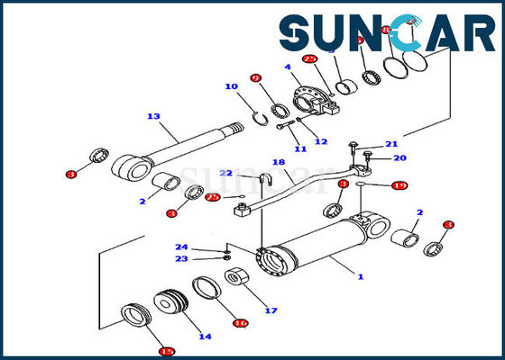 satın al Silindir Servis Kiti 7079852220 Komatsu Buldozer D65EX-15 için Riper Silindir Conta Kitleri online manufacture