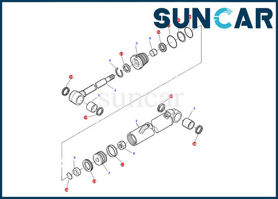 satın al 878000382 Bom Dönüş Silindir Conta Takımı Komatsu Ekskavatör PC05-7 İç Onarım Yağ Sızdırmazlık Conta Takımı online manufacture