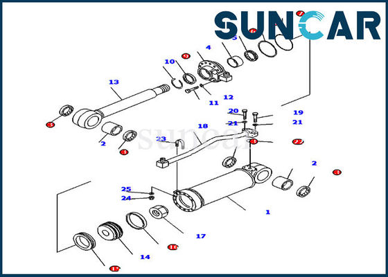 satın al D85ESS-2 D85ESS-2A Hidrolik Komatsu Contaları 707-99-52180 Riper Silindir Contası Tamir Takımı online manufacture
