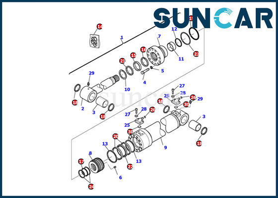 satın al 707-99-35300 Bom Döner Silindir Conta Kiti Komatsu Ekskavatör İç onarım Yağ Keçesi Servis Kiti online manufacture
