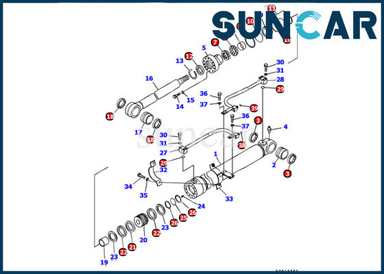 satın al 707-99-37340 Bom Silindir Conta Takımı Komatsu Ekskavatör PC128US-2-A İç Onarım Sızdırmazlık Conta Takımı online manufacture