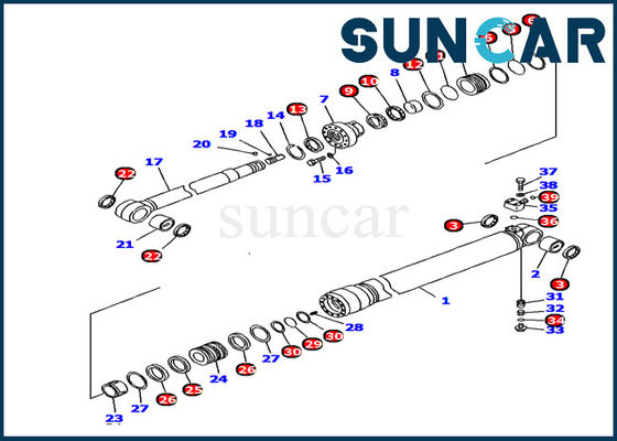 satın al Hidrolik Kol Silindir Conta Takımı 707-99-44390 Ekskavatör Tamir Takımları Komatsu PC128US-2-AC'ye Uyar online manufacture