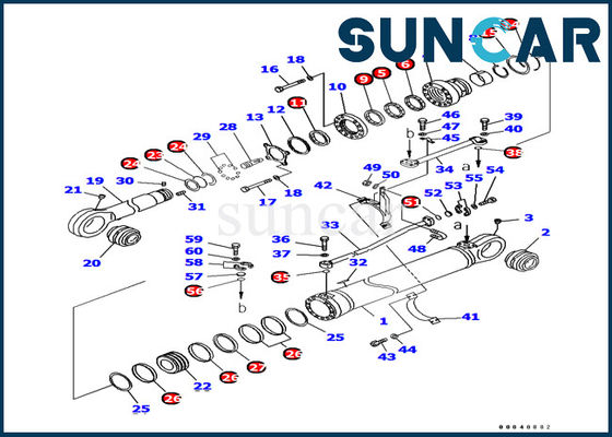 satın al 707-99-69780 Kol Silindir Conta Kiti Hidrolik Silindir Servis Kiti Komatsu PC1250-7 Ekskavatöre Uyar online manufacture