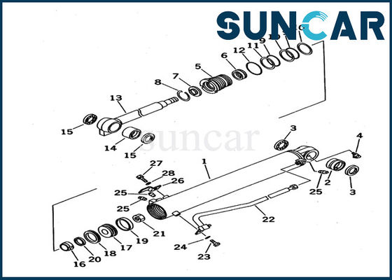 satın al Hidrolik Komatsu Contaları 707-98-13020 PC12UU-2 Ekskavatör Kova Silindiri İç Parçaları Conta Takımı online manufacture