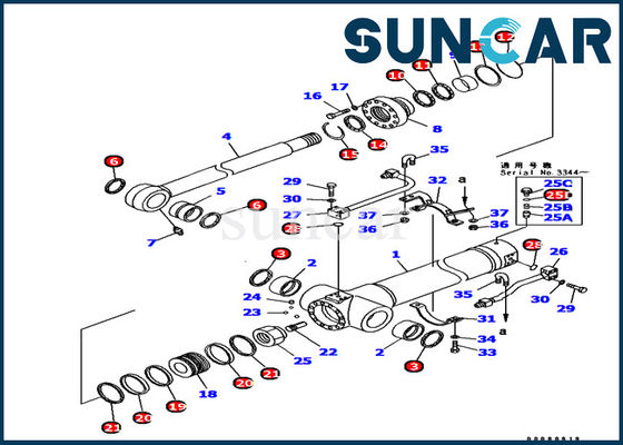 satın al PC128UU-1 Ekskavatör 707-99-38710 Komatsu Kol Silindir Sızdırmazlık Kiti Ekipman İç Parçaları online manufacture