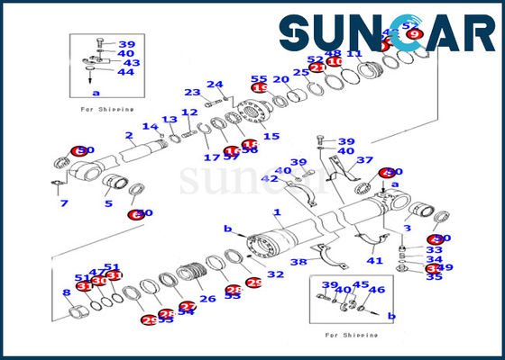 satın al 707-99-47080 Komatsu PC170LC-10 Ekskavatör Ekipmanları için Kol Silindir Servis Kiti Conta Kiti Parçaları online manufacture