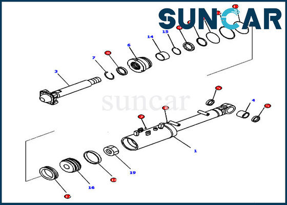 satın al 707-99-43390 Hidrolik Yatırma Contası Tamir Takımı Dozer D65PX-17 D65EX-17 Komatsu İçin Sızdırmazlık Parçaları online manufacture