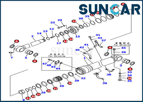 satın al 707-99-46420 Komatsu PC160LC-7-E0 Kol Silindir Conta Takımı Hidrolik Parçalar ekskavatör servis takımı online manufacture