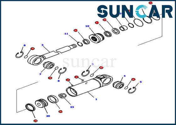 satın al 707-99-43740 7079943740 Dozer Bıçağı Eğim Silindiri Conta Kiti D65PX-16 Komatsu İç Parçalarına Uyar online manufacture