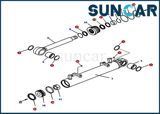 satın al 707-99-34270 Kırpma Sızdırmazlık Kiti Sağ Silindir D65EX-16 Komatsu Tamir Servis Kiti online manufacture