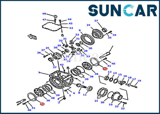satın al 419-33-21710 Şanzıman Ön Aks Conta Halkası WA300-3A WA320-3 Komatsu Yükleyici Contası online manufacture