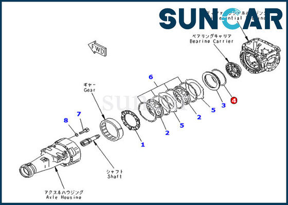 satın al WA320-6 Şanzıman Sızdırmazlık Halkası 419-33-21420 Komatsu Lastikli Yükleyiciler Yedek Conta Parçaları online manufacture