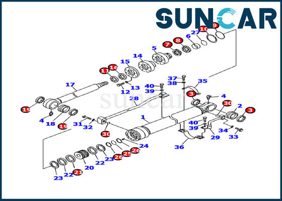 satın al 707-99-24730 Komatsu Ekskavatör Sızdırmazlık Kiti Yağ Direnci PC130F-7 Kova Silindir Tamir Takımları online manufacture