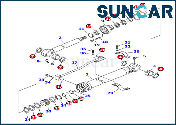 satın al PC138US-8 Komatsu 707-99-27780 Ekskavatör Kepçe Silindir Conta Kiti Makine Sızdırmazlık Onarım Parçaları online manufacture