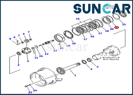 satın al WA320-3 Komatsu 419-33-21412 Aks Sızdırmazlık Halkası 4193324412 Lastikli Yükleyici Contası online manufacture