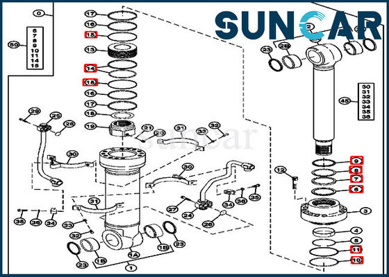 satın al ISO9001 Hidrolik Conta 4662878 Konumlandırma Silindiri Sızdırmazlık Kiti Ekskavatör John Deere Kitleri online manufacture